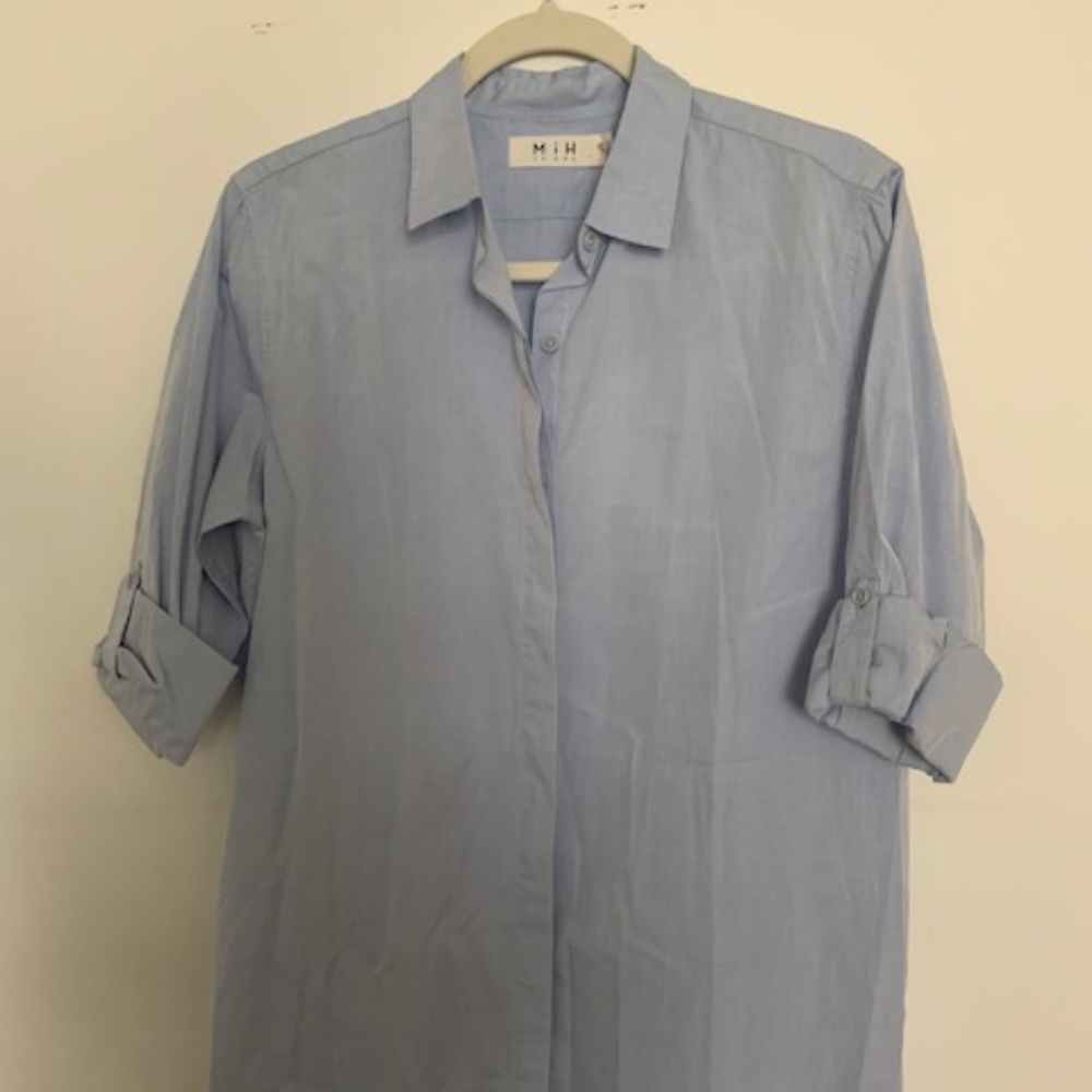 MiH blue cotton shirt dress